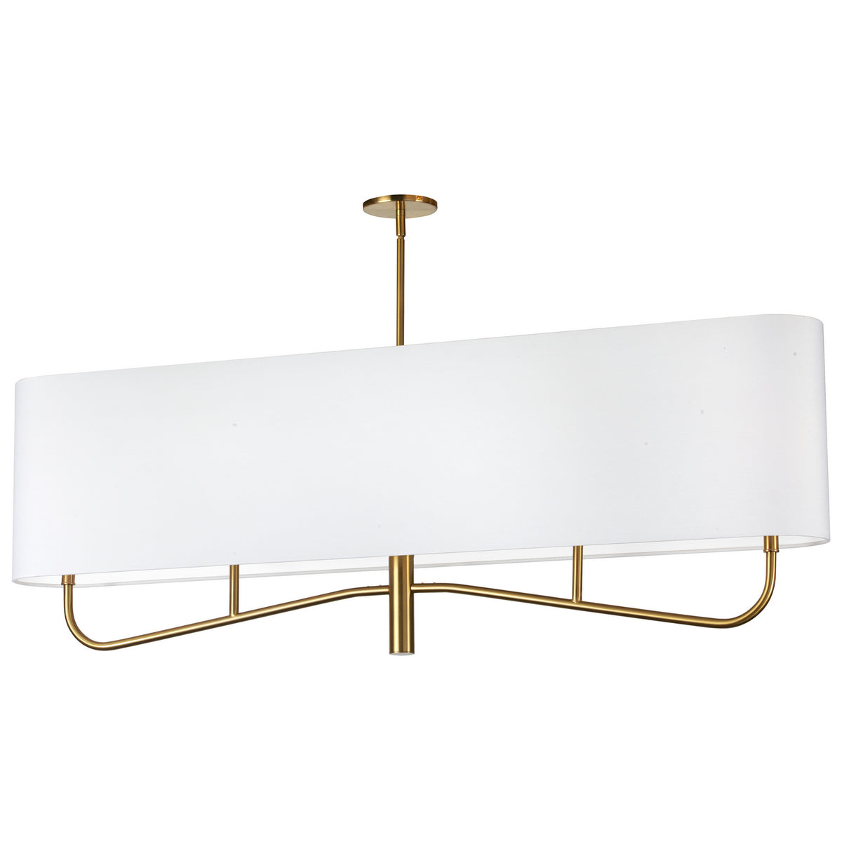 Suspension linéaire Eleanor Laiton vieilli, Blanc – Dainolite