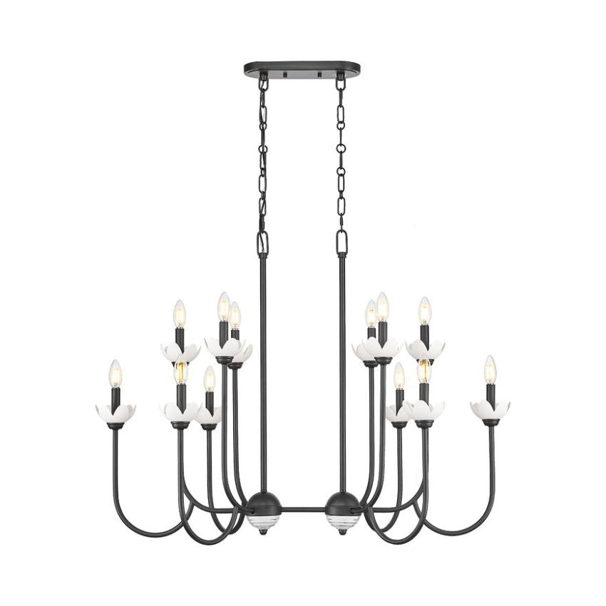 Chandelier linéaire Allistair - Noir mat 42" by Z - Lite | Luminaires & cie