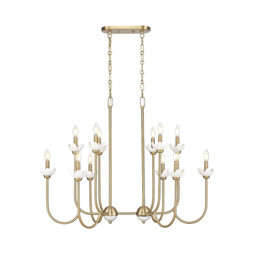 Chandelier linéaire Allistair - Or moderne 42" by Z - Lite | Luminaires & cie