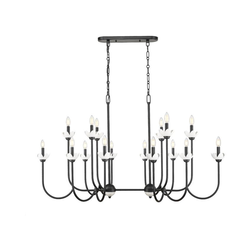 Chandelier linéaire Allistair - Noir mat 56" by Z - Lite | Luminaires & cie