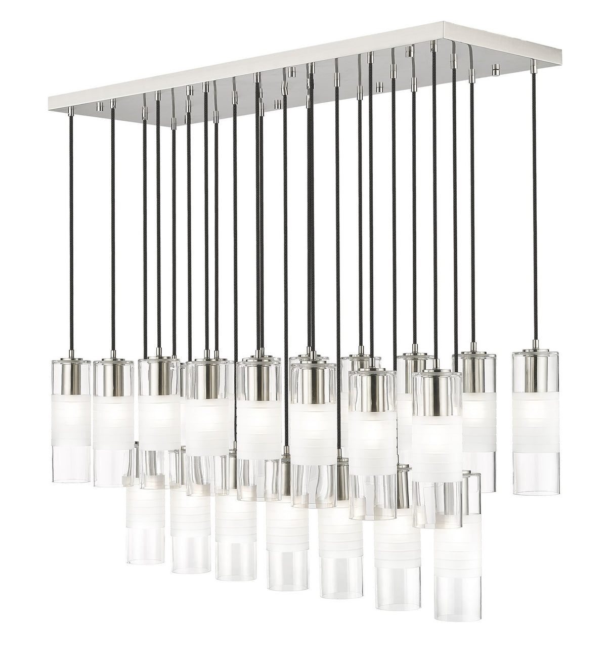 Suspension linéaire multiple Alton Nickel brossé, nombre ampoules 23 – Z-Lite
