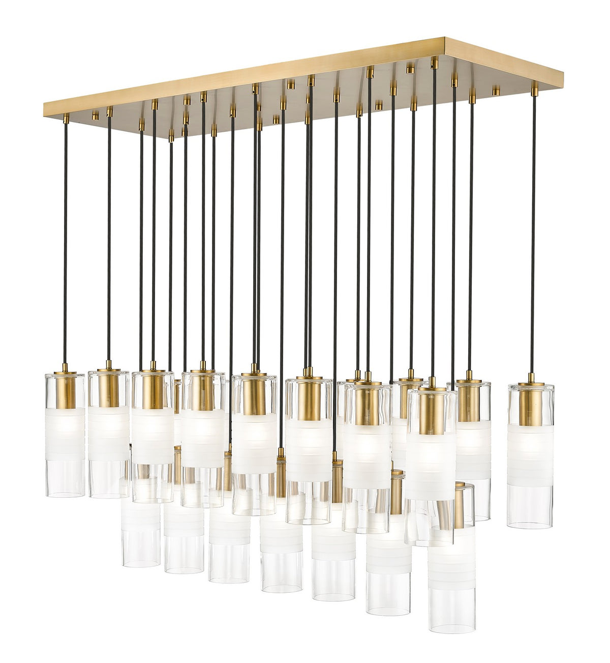 Suspension linéaire multiple Alton Or moderne, nombre ampoules 23 – Z-Lite