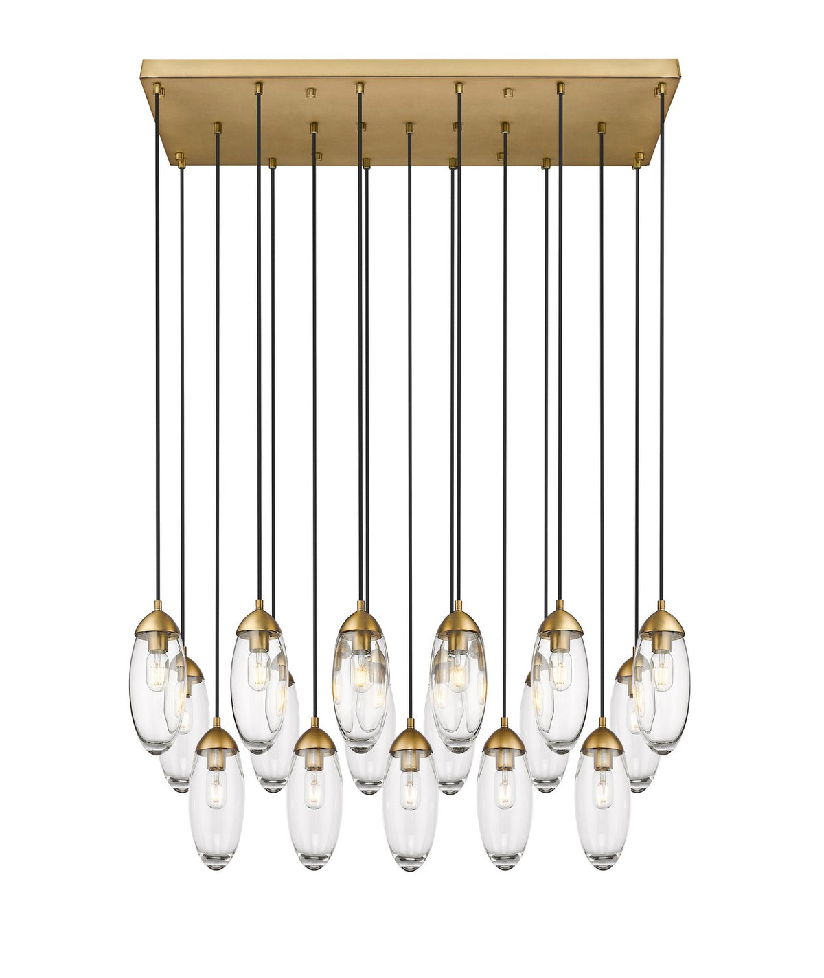 Suspension linéaire multiple Arden Laiton frotté, nombre ampoules 17 – Z-Lite