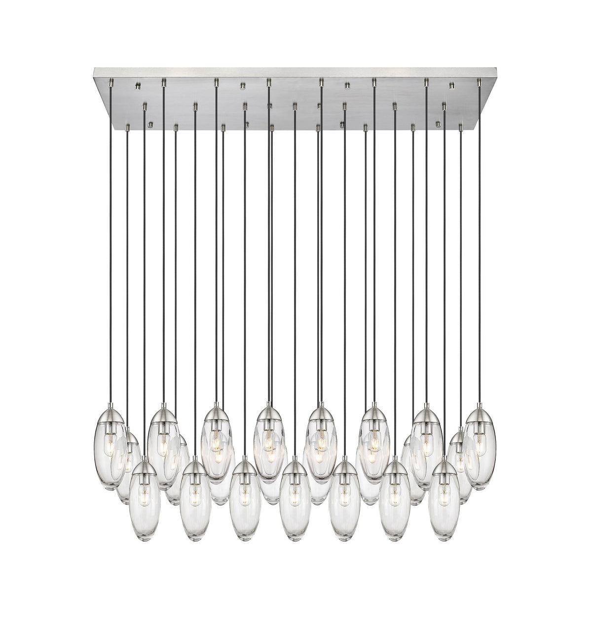 Suspension linéaire multiple Arden Nickel brossé, nombre ampoules 23 – Z-Lite