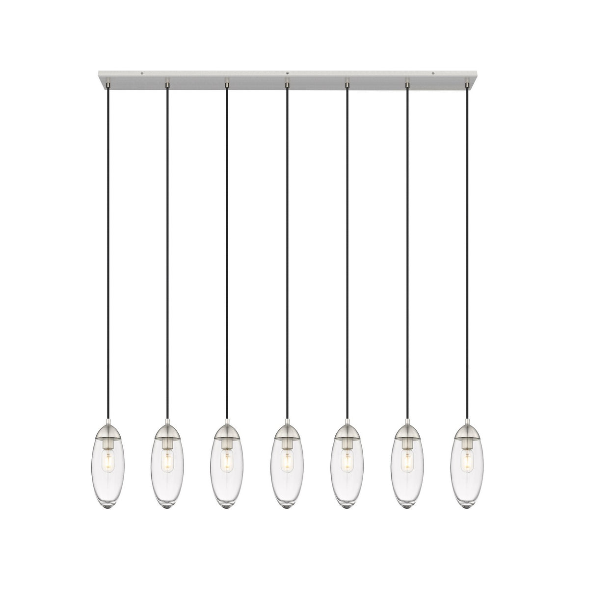 Suspension linéaire multiple Arden Nickel brossé, nombre ampoules 7 – Z-Lite