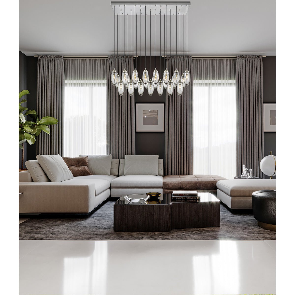 Chandelier linéaire Arden