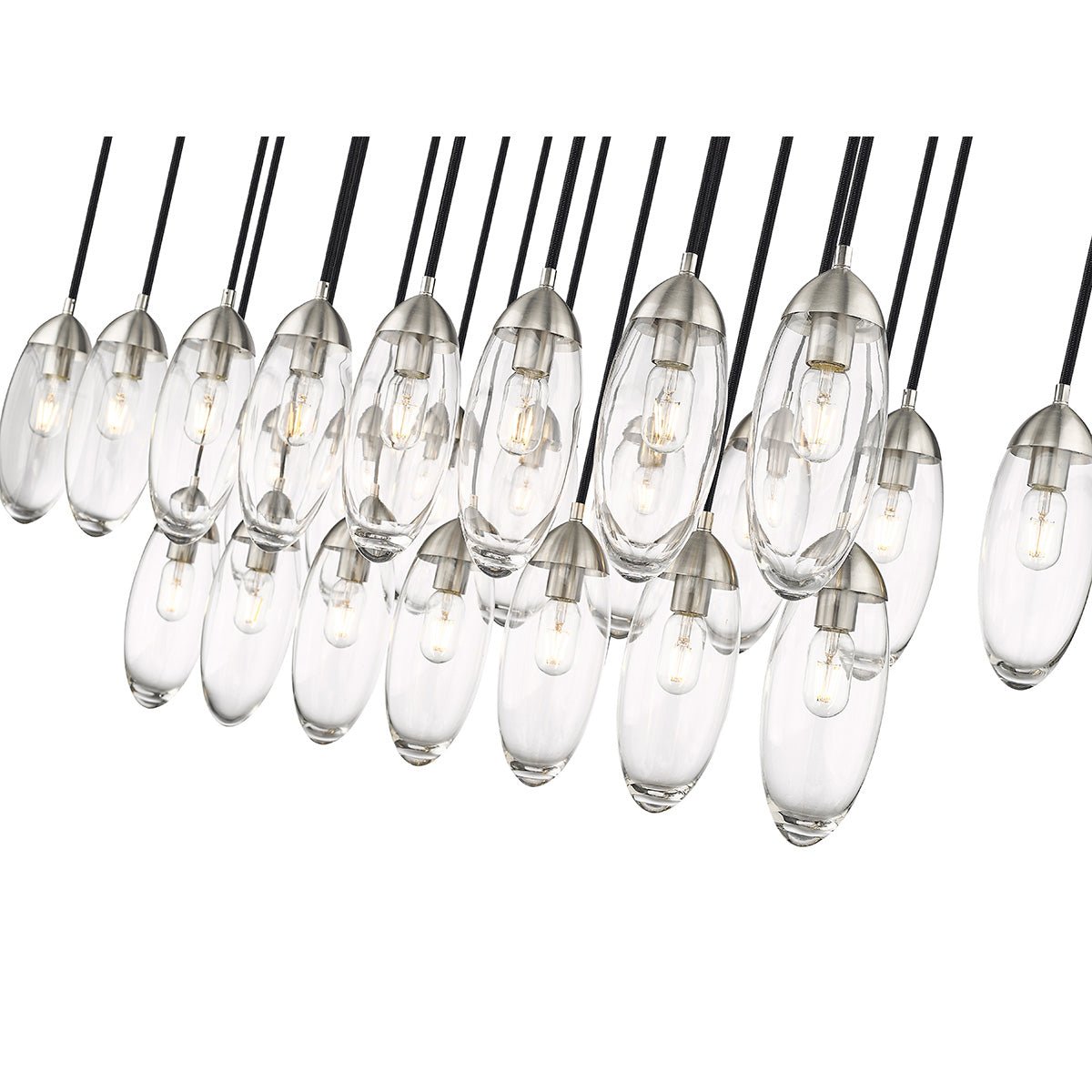 Chandelier linéaire Arden - Nickel brossé 54" 18" by Z - Lite | Luminaires & cie