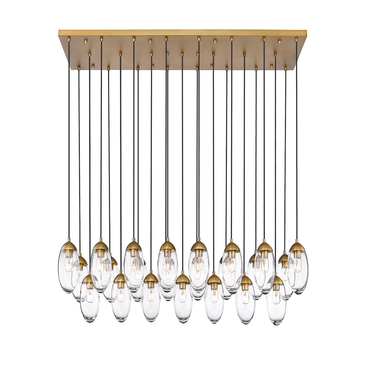 Chandelier linéaire Arden - Laiton frotté 54" 18" by Z - Lite | Luminaires & cie