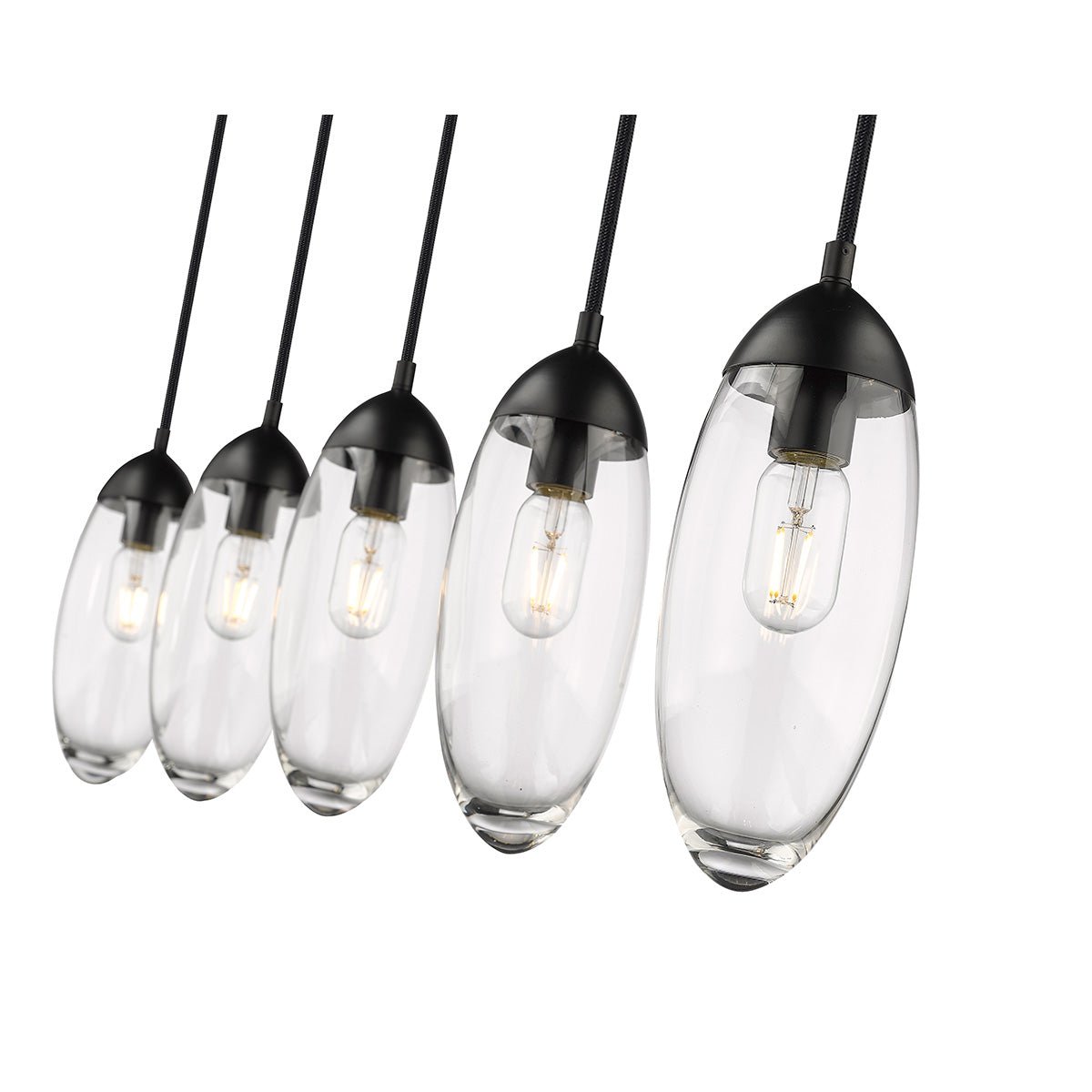 Chandelier linéaire Arden - Noir mat 42" 4 3/4" by Z - Lite | Luminaires & cie