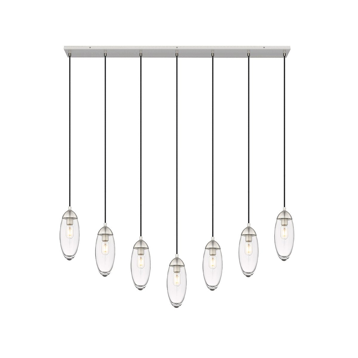 Chandelier linéaire Arden - Nickel brossé 54" 4 3/4" by Z - Lite | Luminaires & cie
