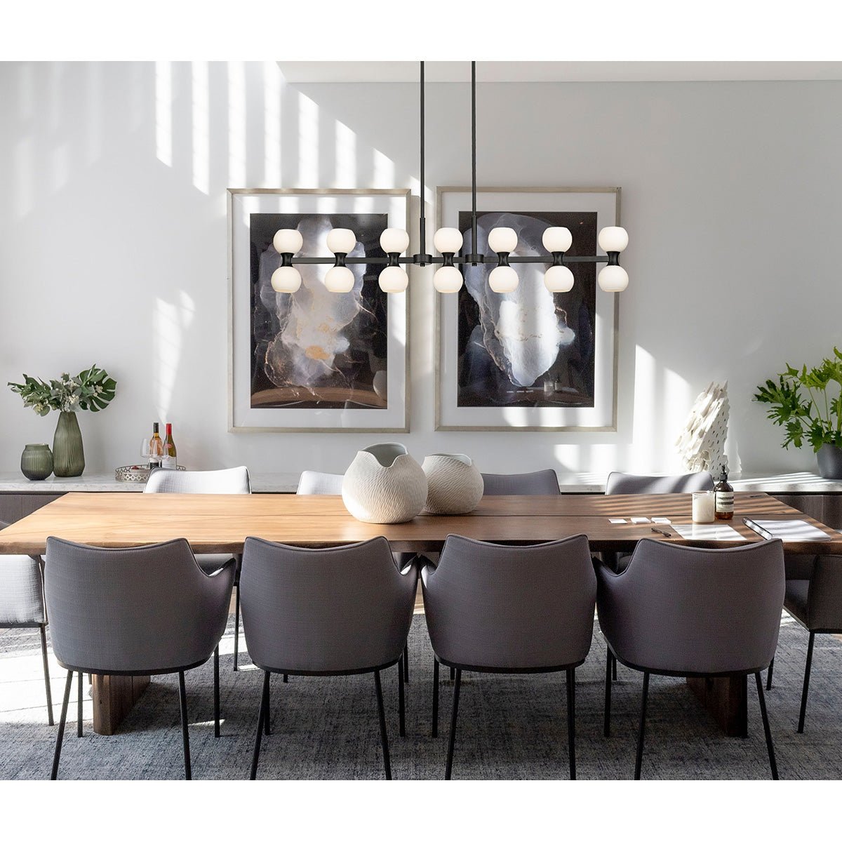 Chandelier linéaire Artemis - Noir mat 60" by Z - Lite | Luminaires & cie