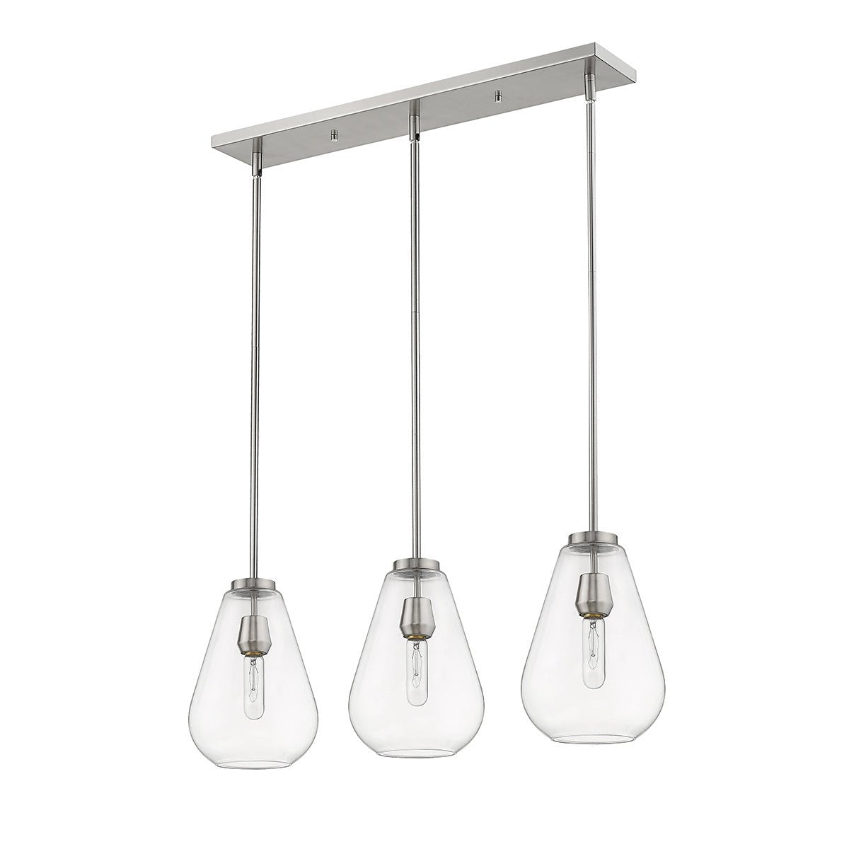 Chandelier linéaire Ayra - Nickel brossé by Z - Lite | Luminaires & cie