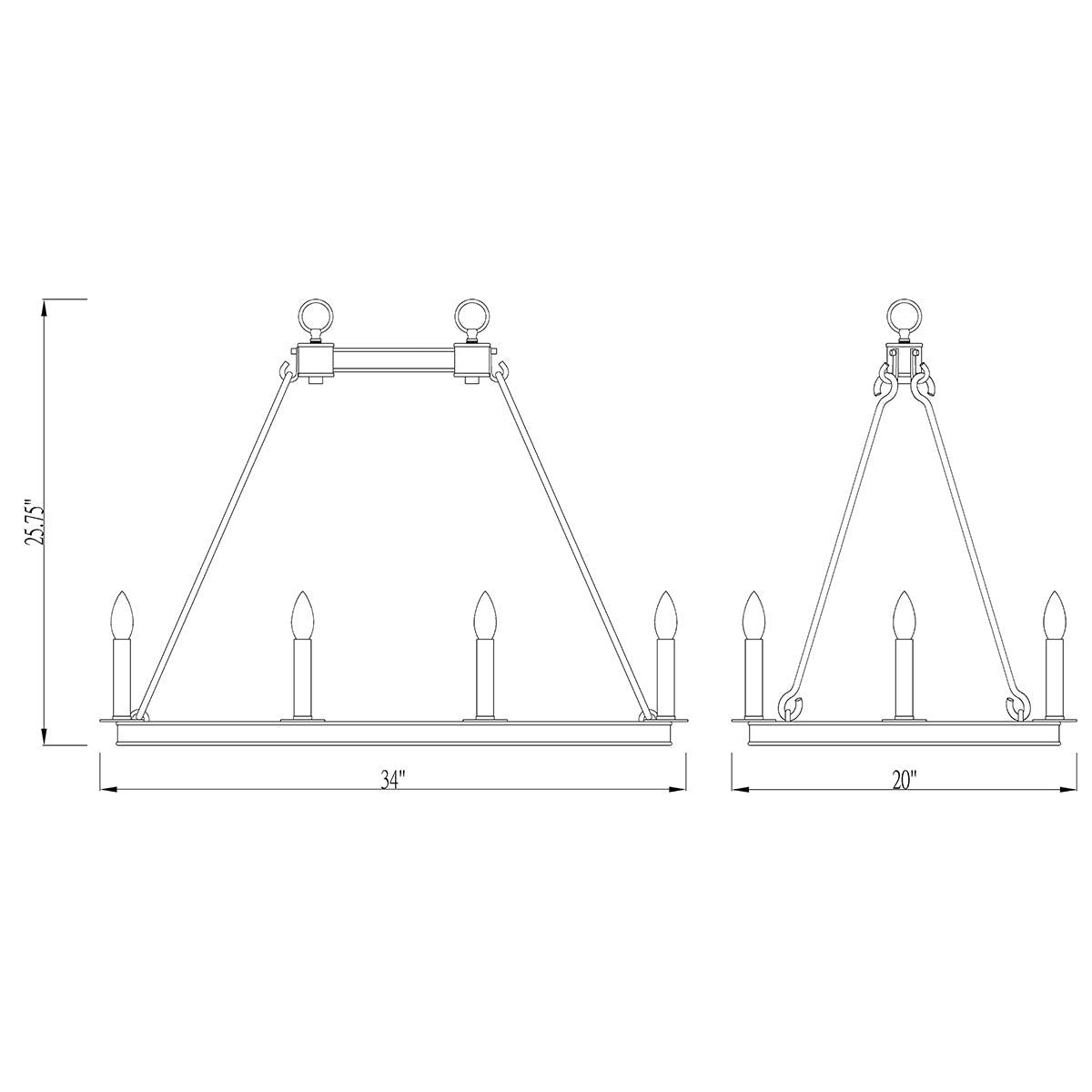 Chandelier linéaire Barclay