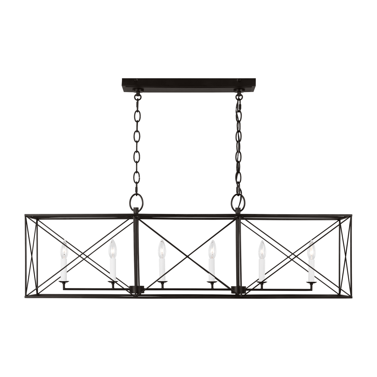 Chandelier linéaire Beatrix - Fer vieille by Visual Comfort Studio | Luminaires & cie