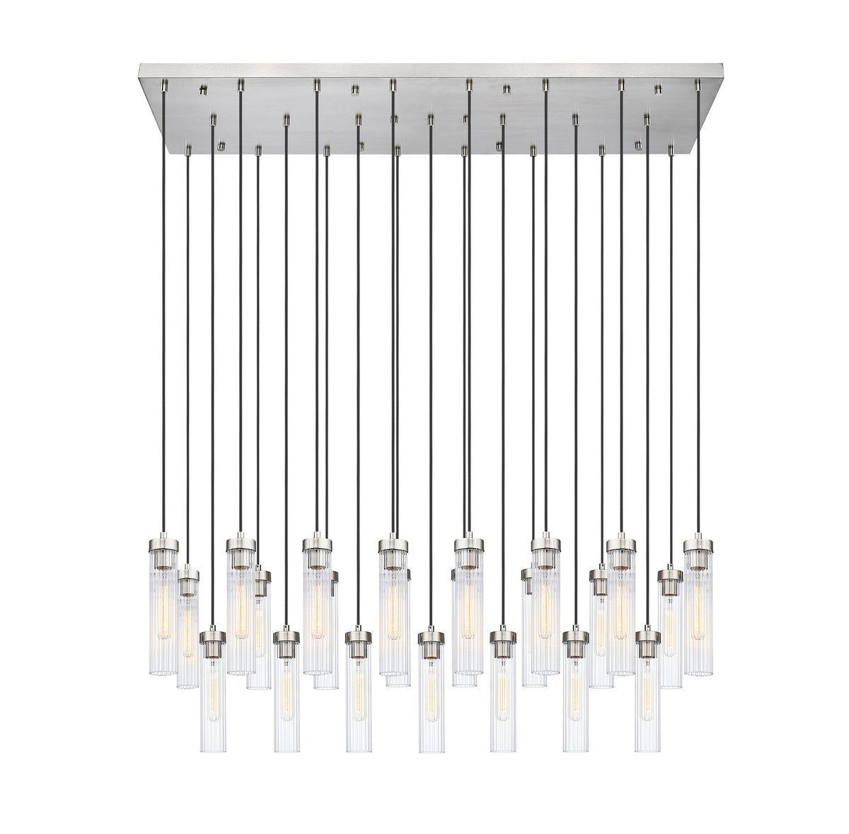 Suspension linéaire multiple Beau Nickel brossé, nombre ampoules 23 – Z-Lite