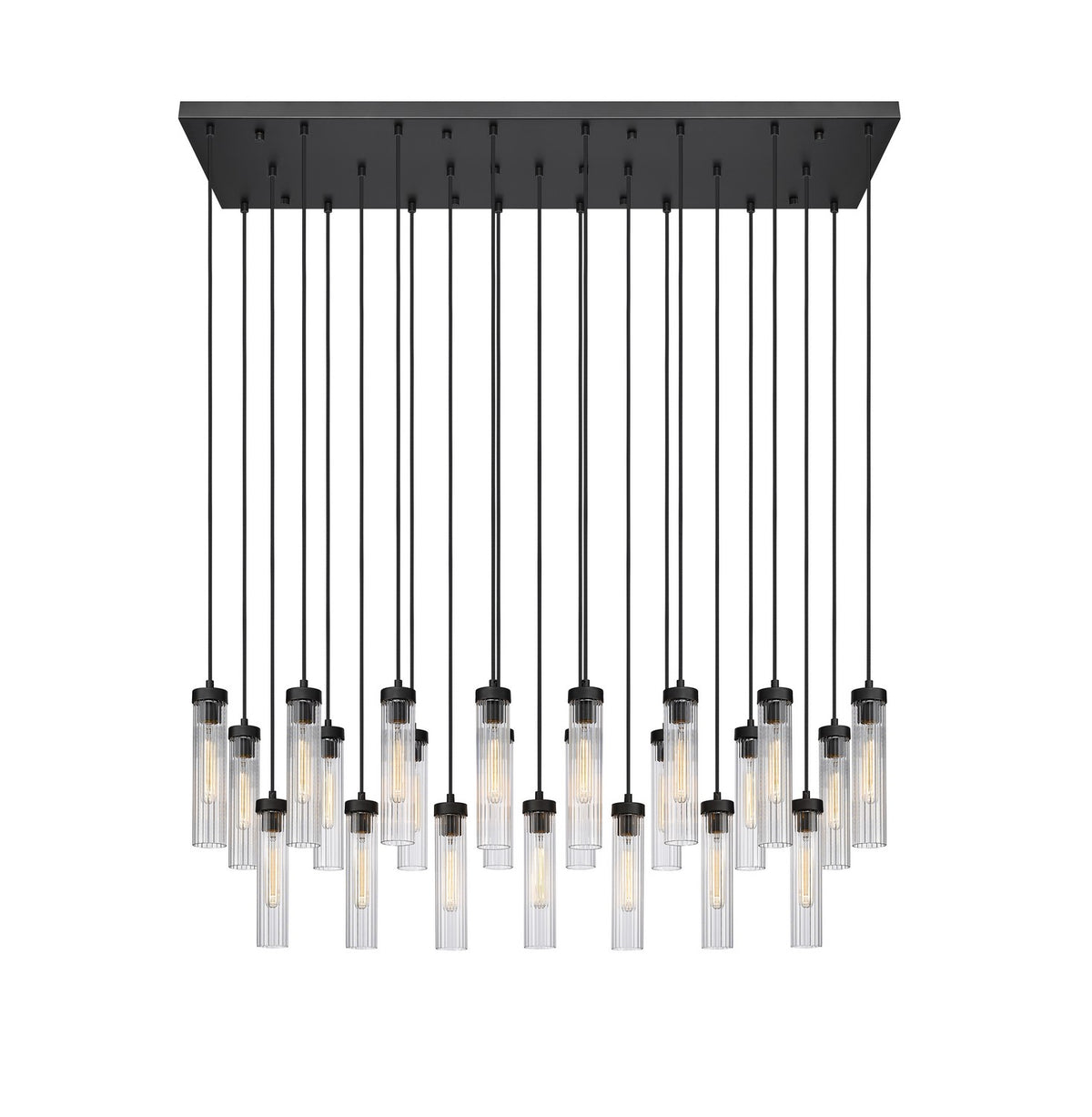 Suspension linéaire multiple Beau Noir mat, nombre ampoules 23 – Z-Lite
