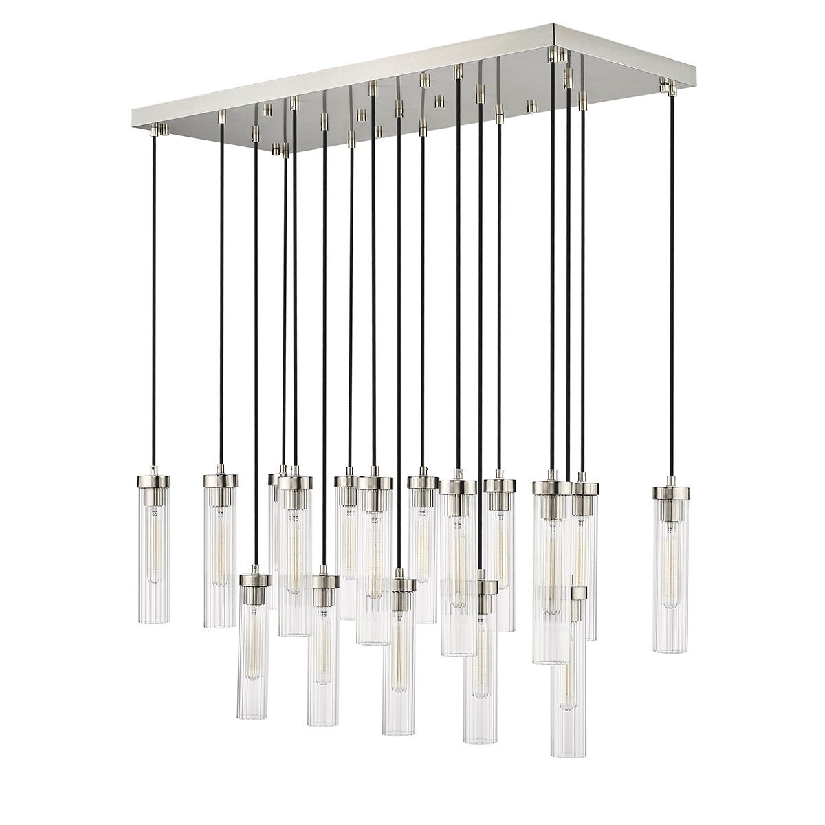 Chandelier linéaire Beau - Nickel brossé 42" 18" by Z - Lite | Luminaires & cie