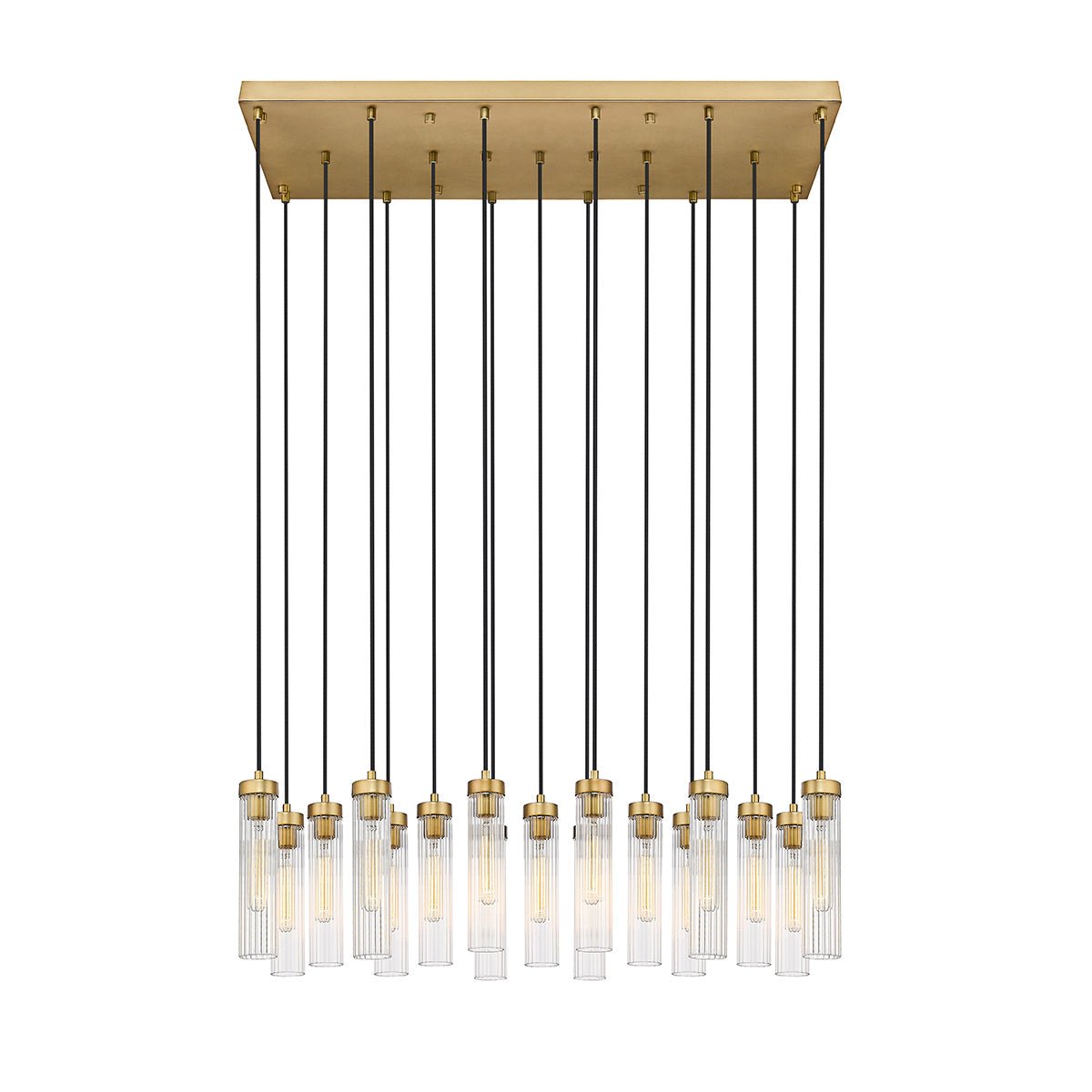Chandelier linéaire Beau - Laiton frotté 42" 18" by Z - Lite | Luminaires & cie