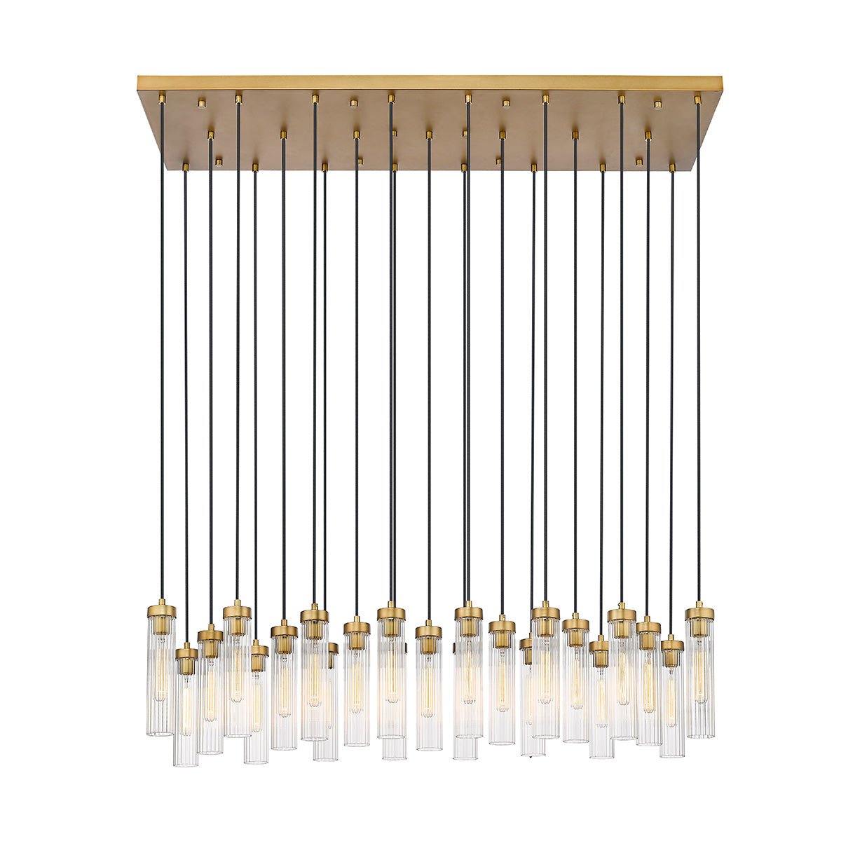 Chandelier linéaire Beau - Laiton frotté 54" 18" by Z - Lite | Luminaires & cie