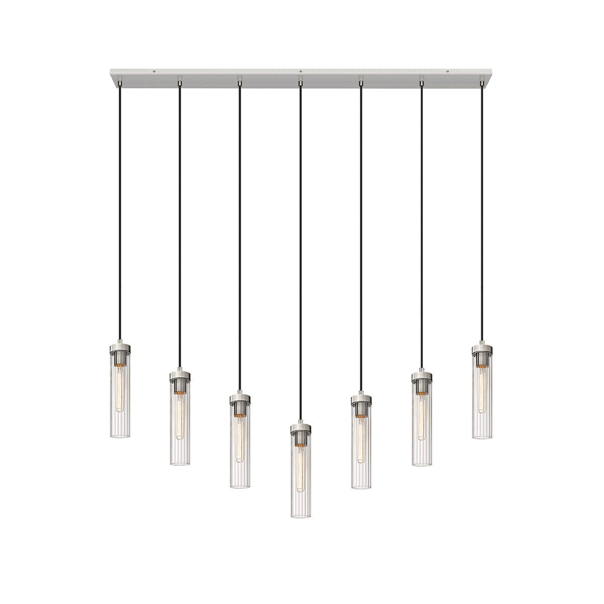 Chandelier linéaire Beau - Nickel brossé 54" 4 3/4" by Z - Lite | Luminaires & cie