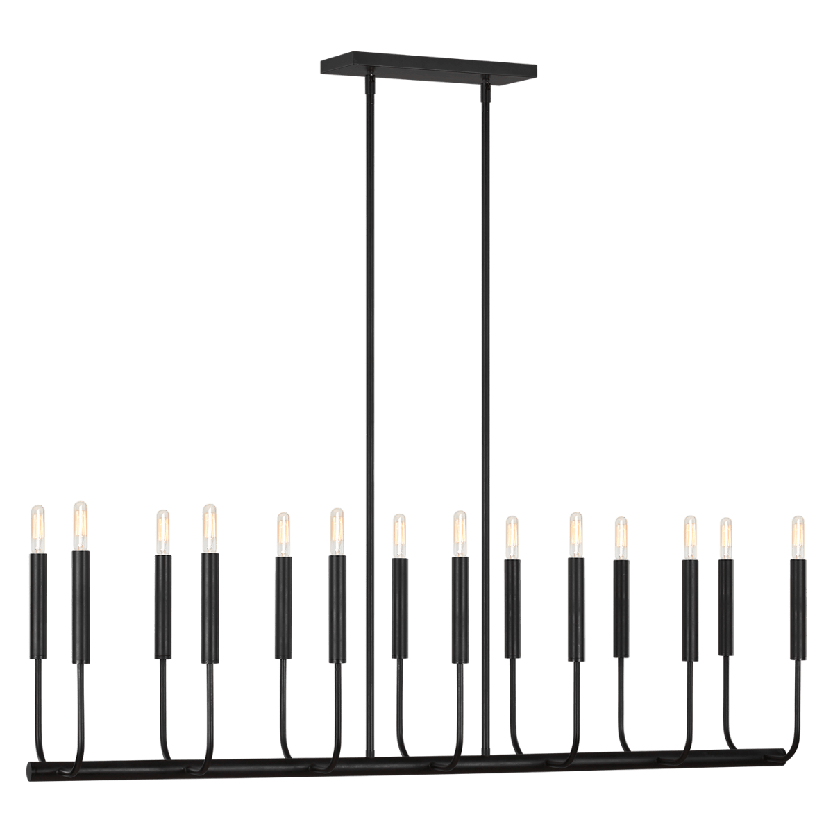 Chandelier linéaire Brianna - Fer vieille by Visual Comfort Studio | Luminaires & cie