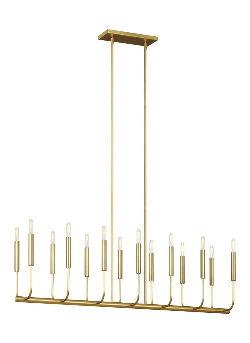 Chandelier linéaire Brianna - Laiton brûlé by Visual Comfort Studio | Luminaires & cie