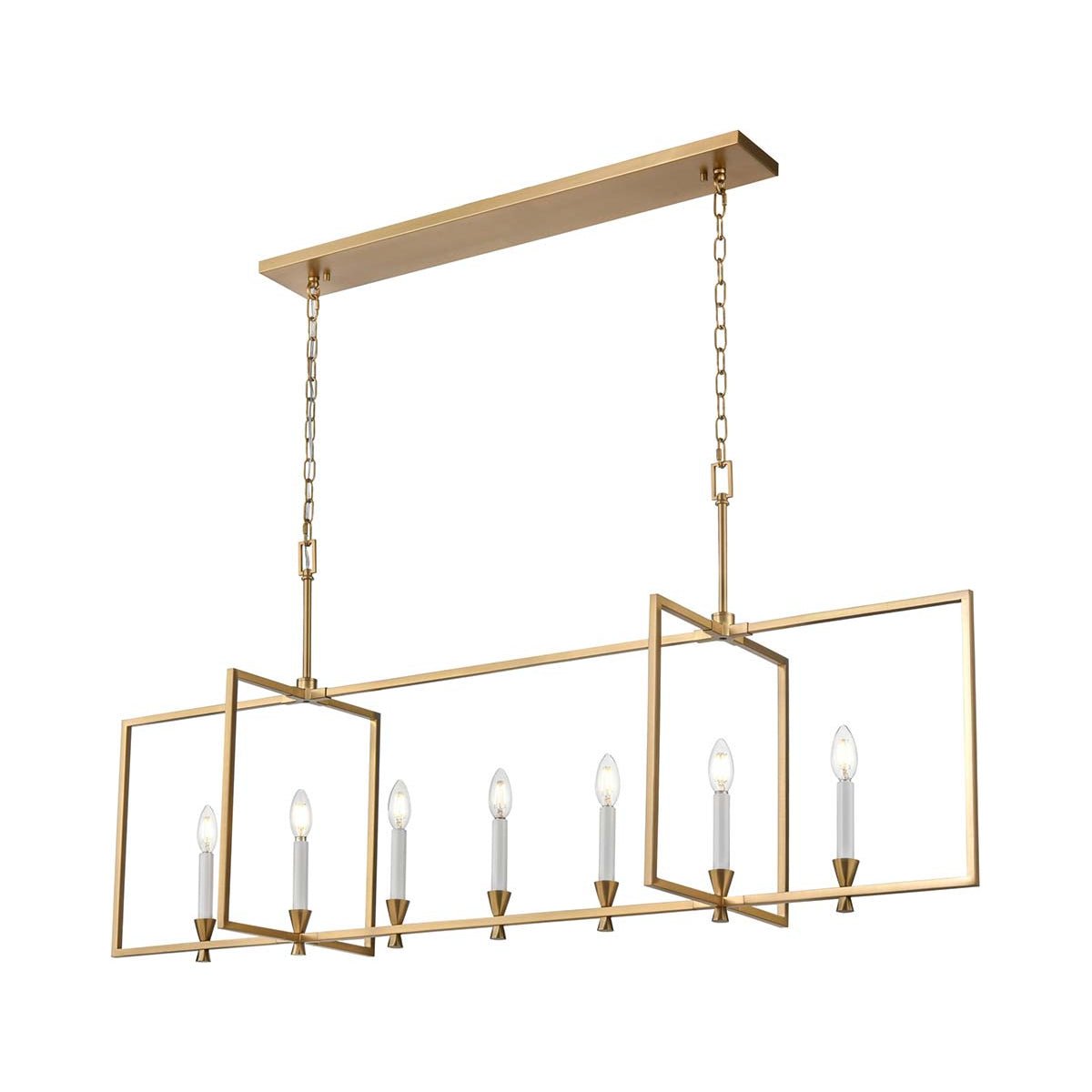 Chandelier linéaire Carrisbrooke - Laiton 56 1/4" by DVI Lighting | Luminaires & cie