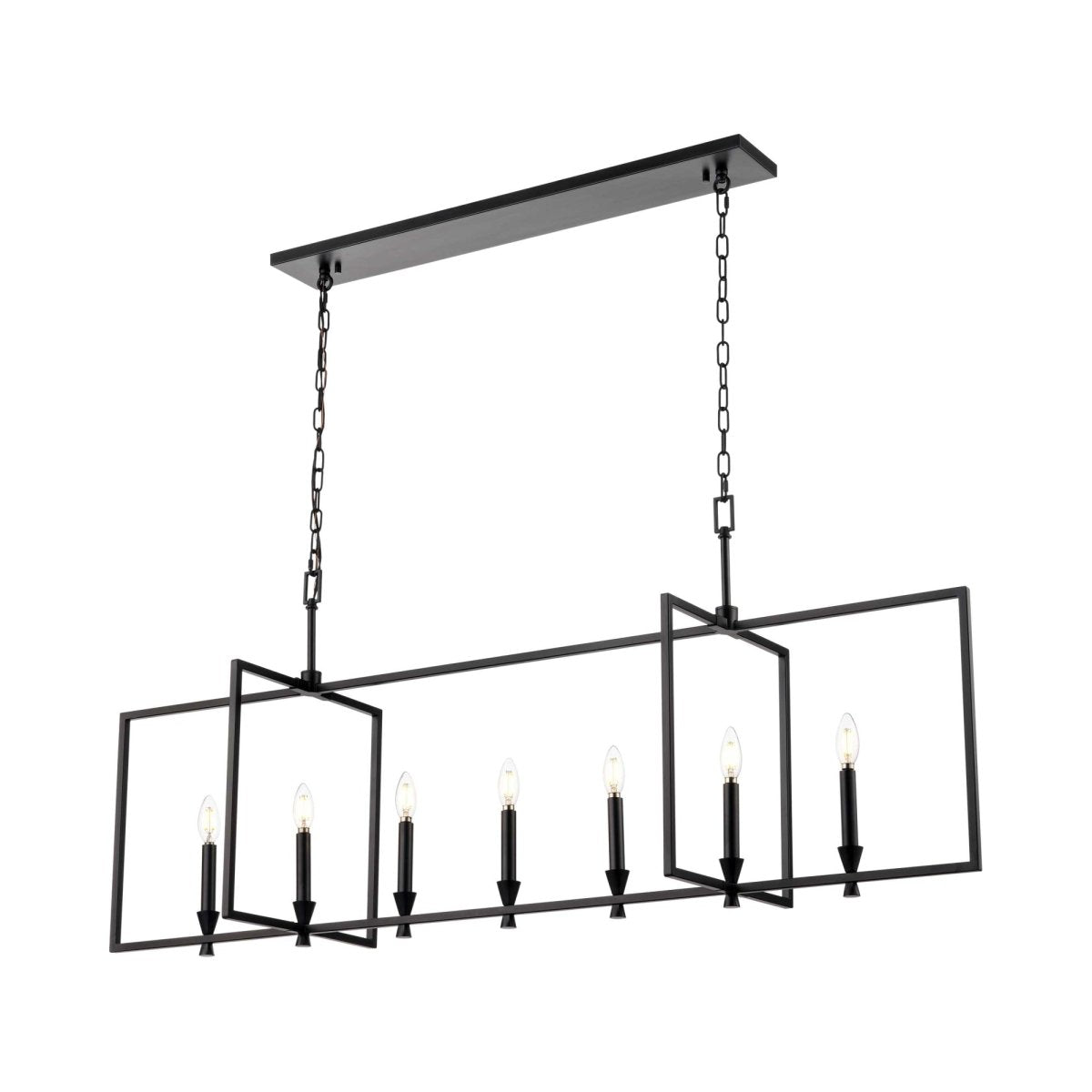 Chandelier linéaire Carrisbrooke - Ébène 56 1/4" by DVI Lighting | Luminaires & cie