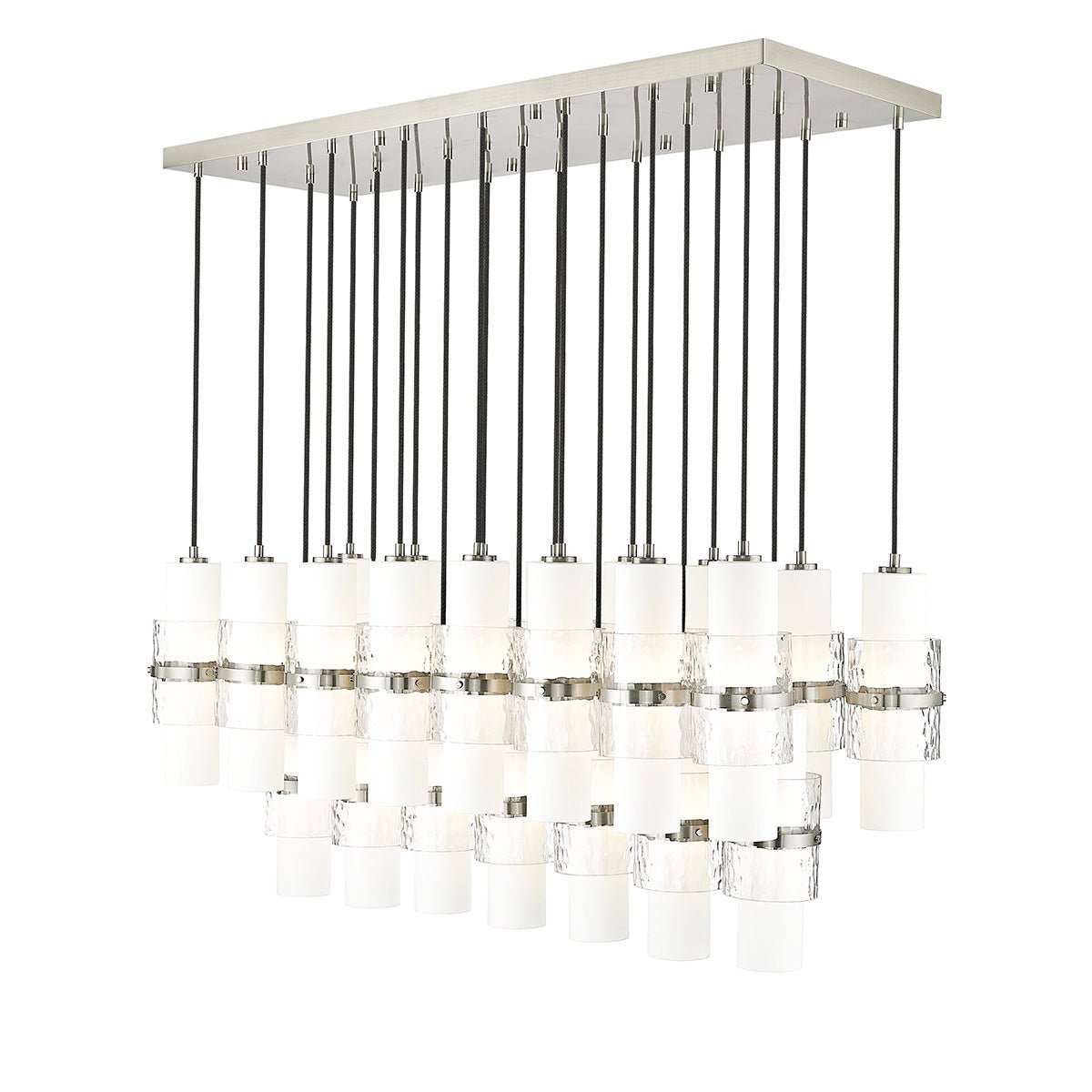 Chandelier linéaire Cayden - Nickel brossé 54" 18" by Z - Lite | Luminaires & cie