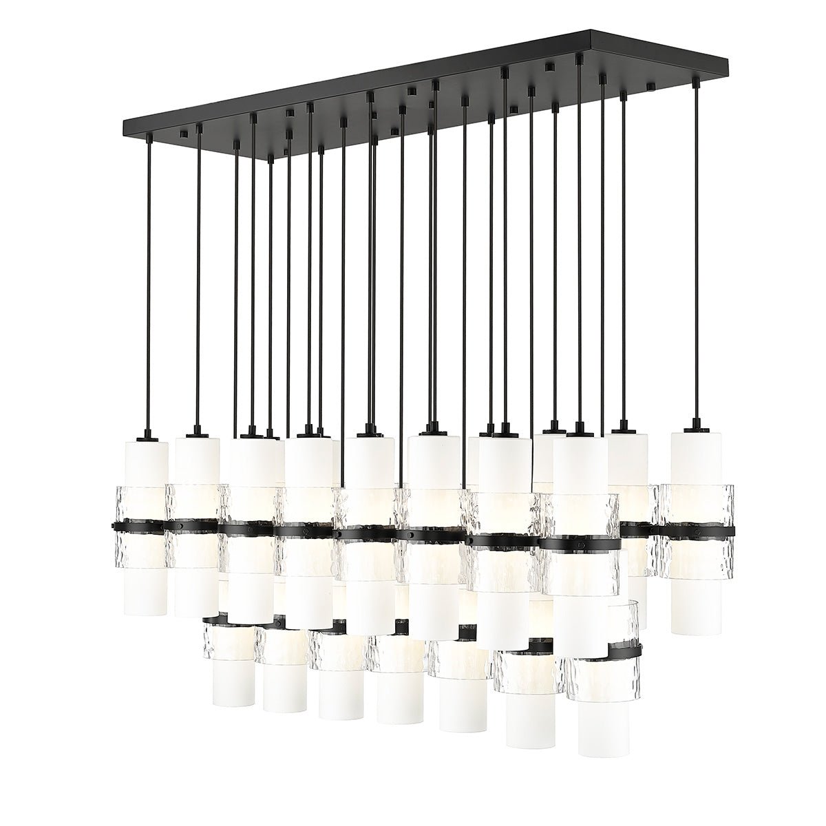 Chandelier linéaire Cayden - Noir mat 54" 18" by Z - Lite | Luminaires & cie