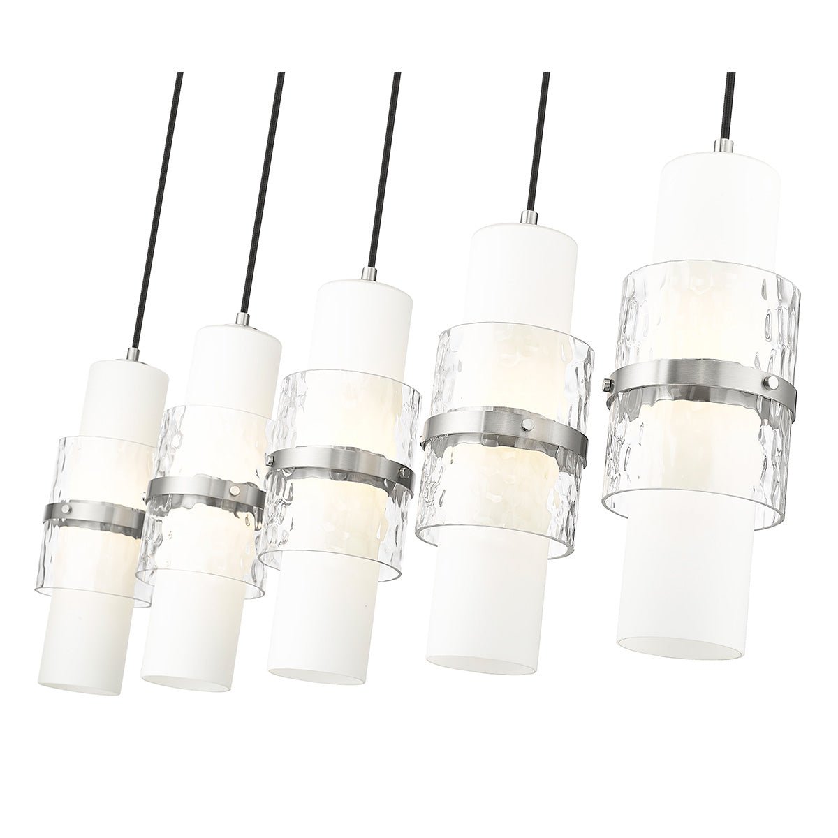 Chandelier linéaire Cayden - Nickel brossé 42" 4 3/4" by Z - Lite | Luminaires & cie