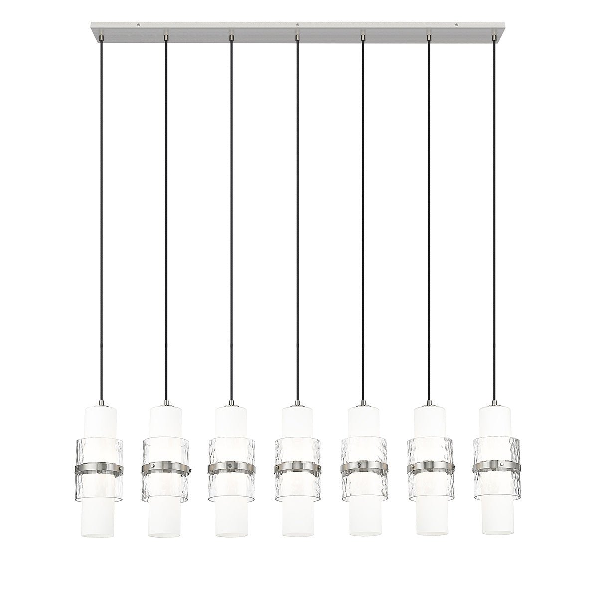 Chandelier linéaire Cayden - Nickel brossé 54" 4 3/4" by Z - Lite | Luminaires & cie