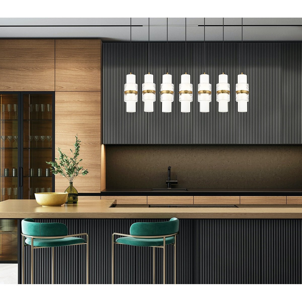 Chandelier linéaire Cayden - Or moderne 54" 4 3/4" by Z - Lite | Luminaires & cie