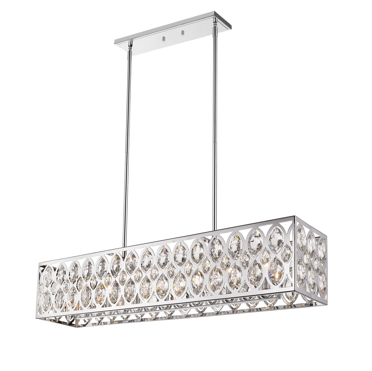 Suspension linéaire Dealey Chrome – vue 3