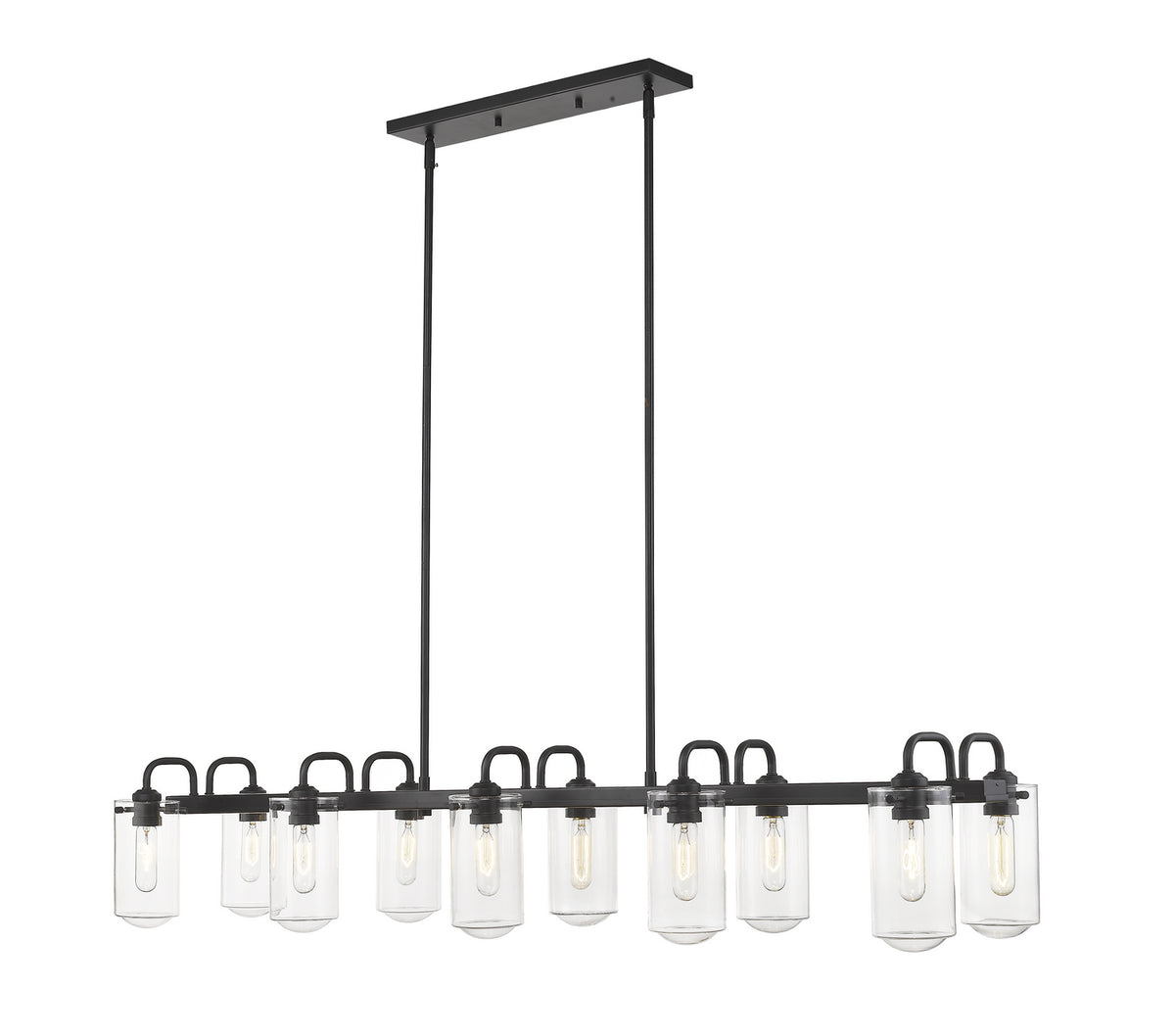 Suspension linéaire Delaney Noir mat, nombre ampoules 10 – Z-Lite