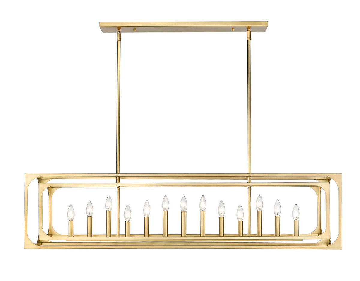 Suspension linéaire Easton Laiton frotté, nombre ampoules 13 – vue 2