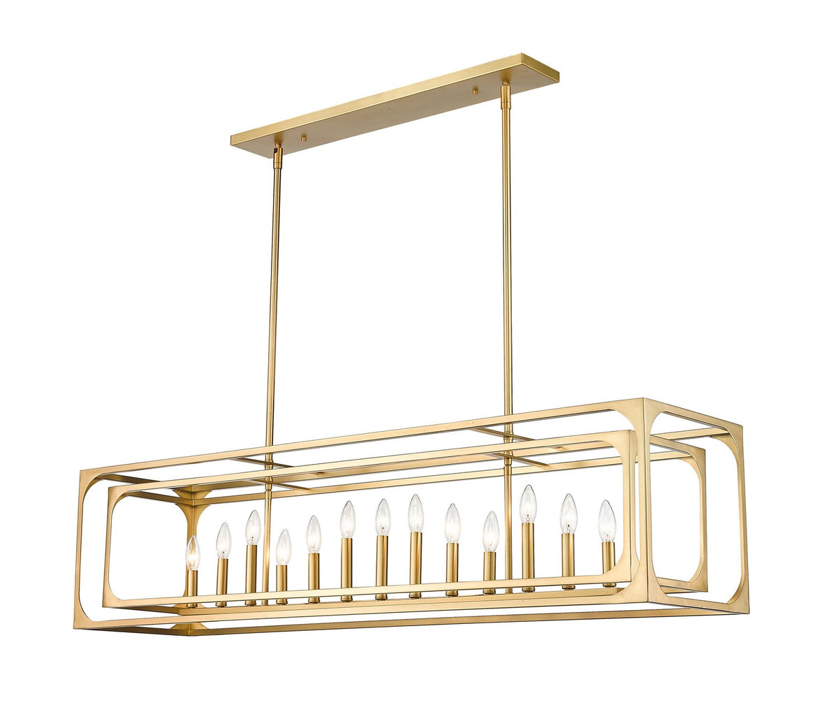 Suspension linéaire Easton Laiton frotté, nombre ampoules 13 – vue 3