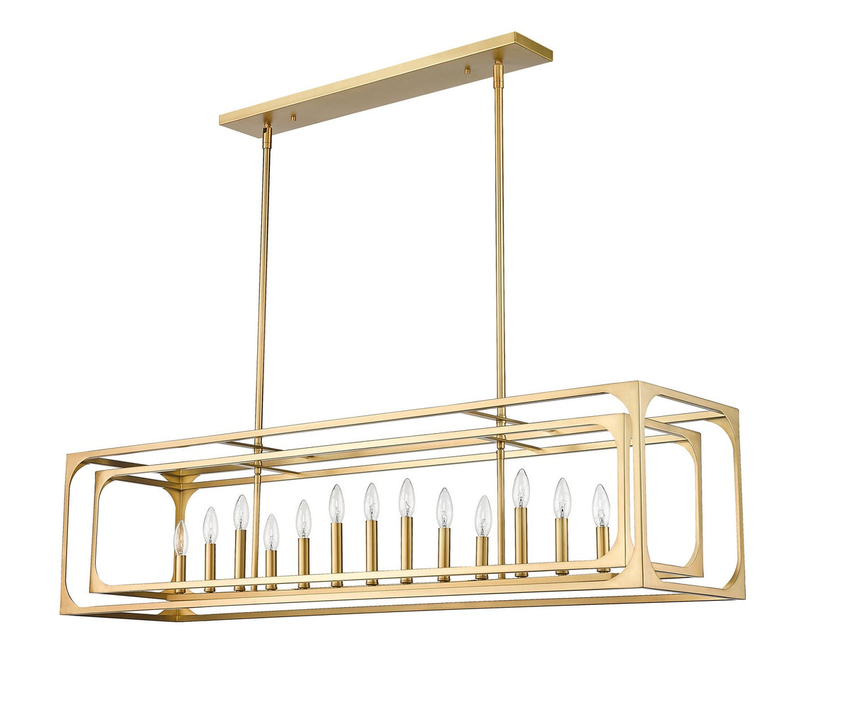 Suspension linéaire Easton Laiton frotté, nombre ampoules 13 – vue 4