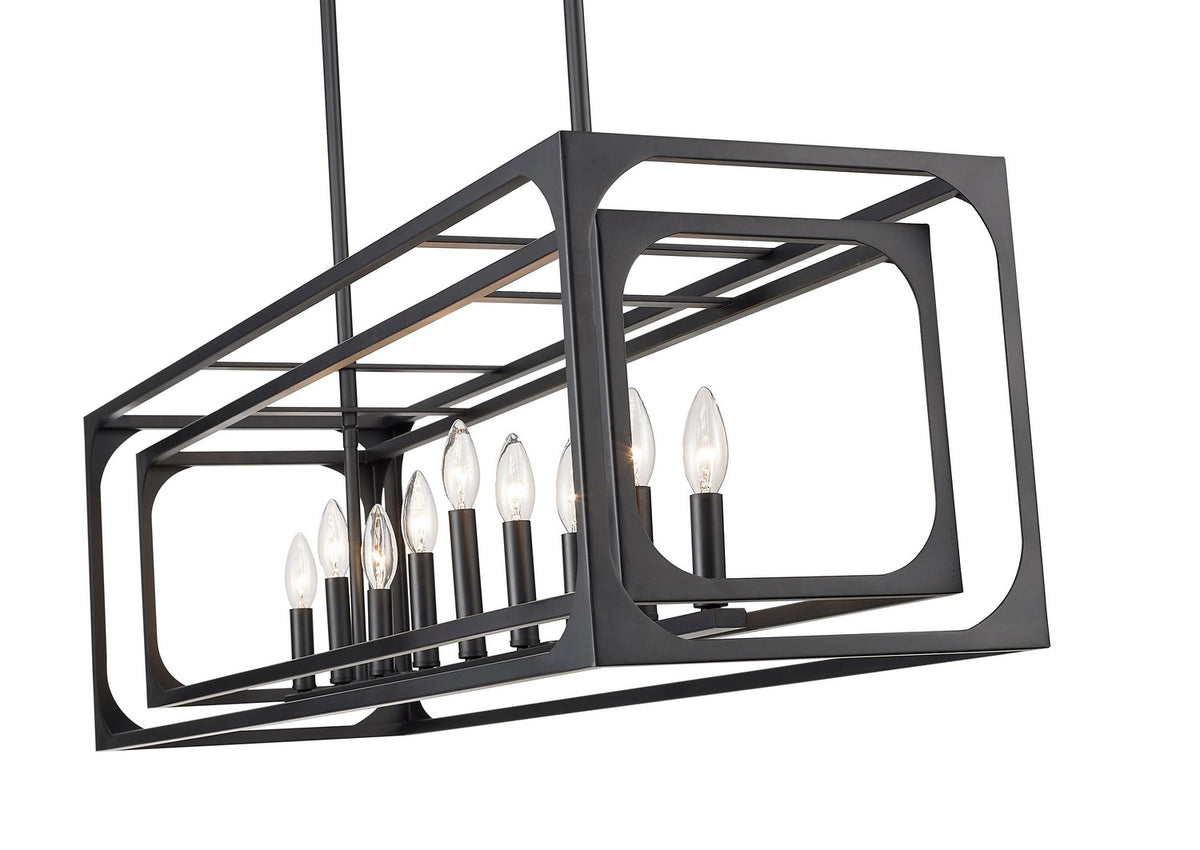 Suspension linéaire Easton Noir mat, nombre ampoules 9 – vue 5