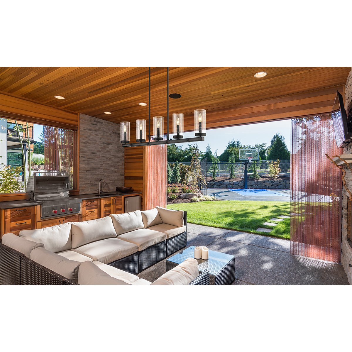 Chandelier linéaire extérieur Marlow