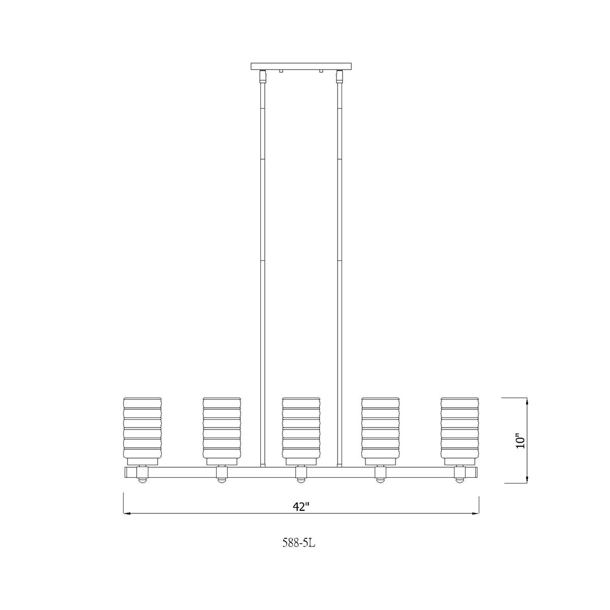 Chandelier linéaire extérieur Tahoe