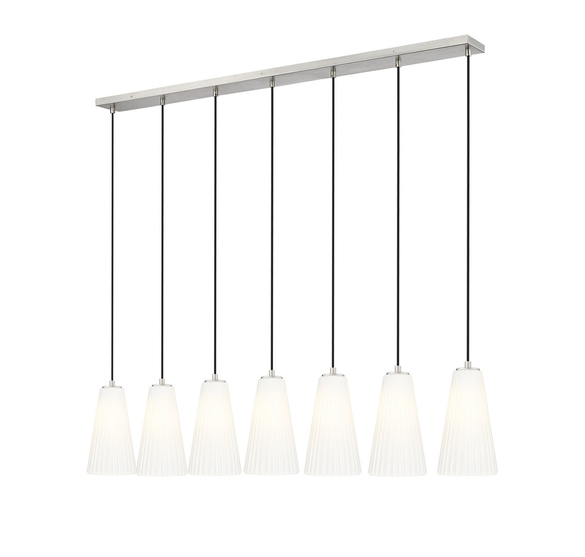 Suspension linéaire multiple Farrell Nickel brossé, 6", nombre ampoules 7 – Z-Lite