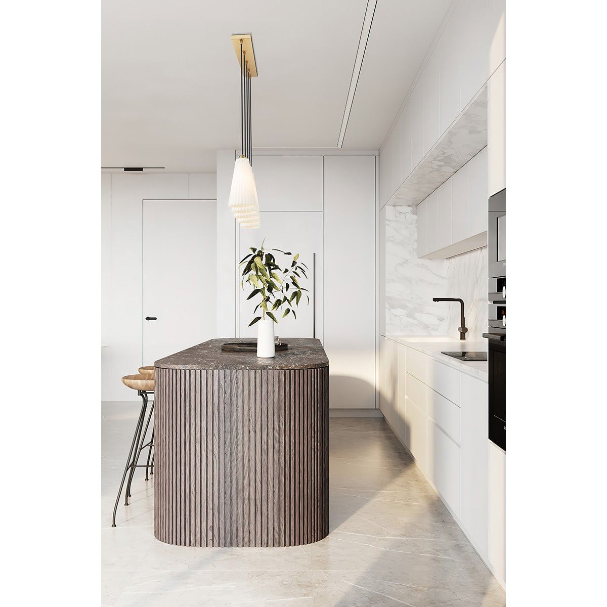 Chandelier linéaire Farrell - Or moderne 42" 6" by Z - Lite | Luminaires & cie