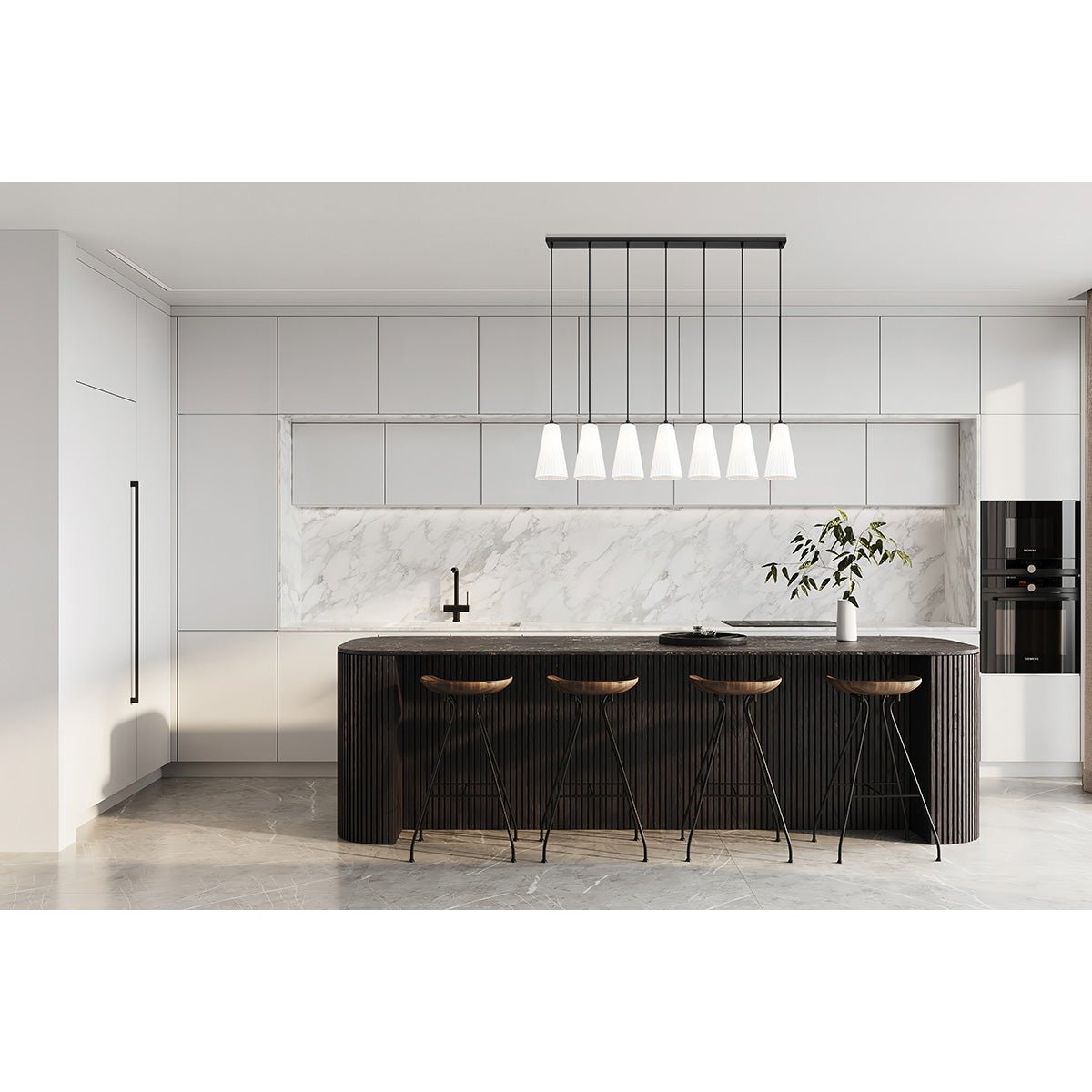 Chandelier linéaire Farrell - Noir mat 54" 6" by Z - Lite | Luminaires & cie