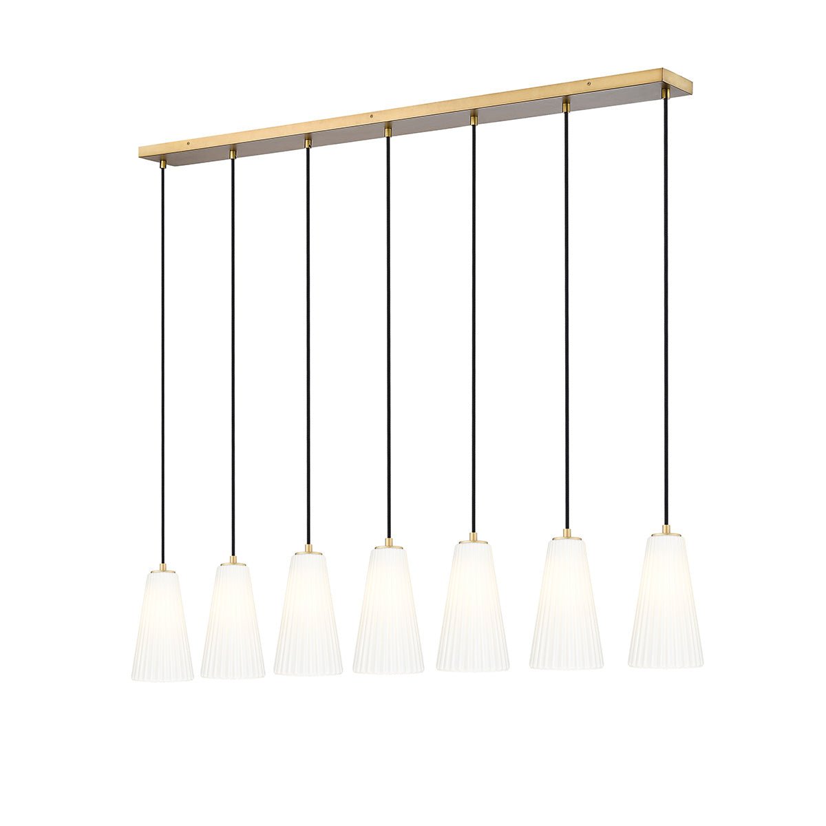 Chandelier linéaire Farrell - Or moderne 54" 6" by Z - Lite | Luminaires & cie