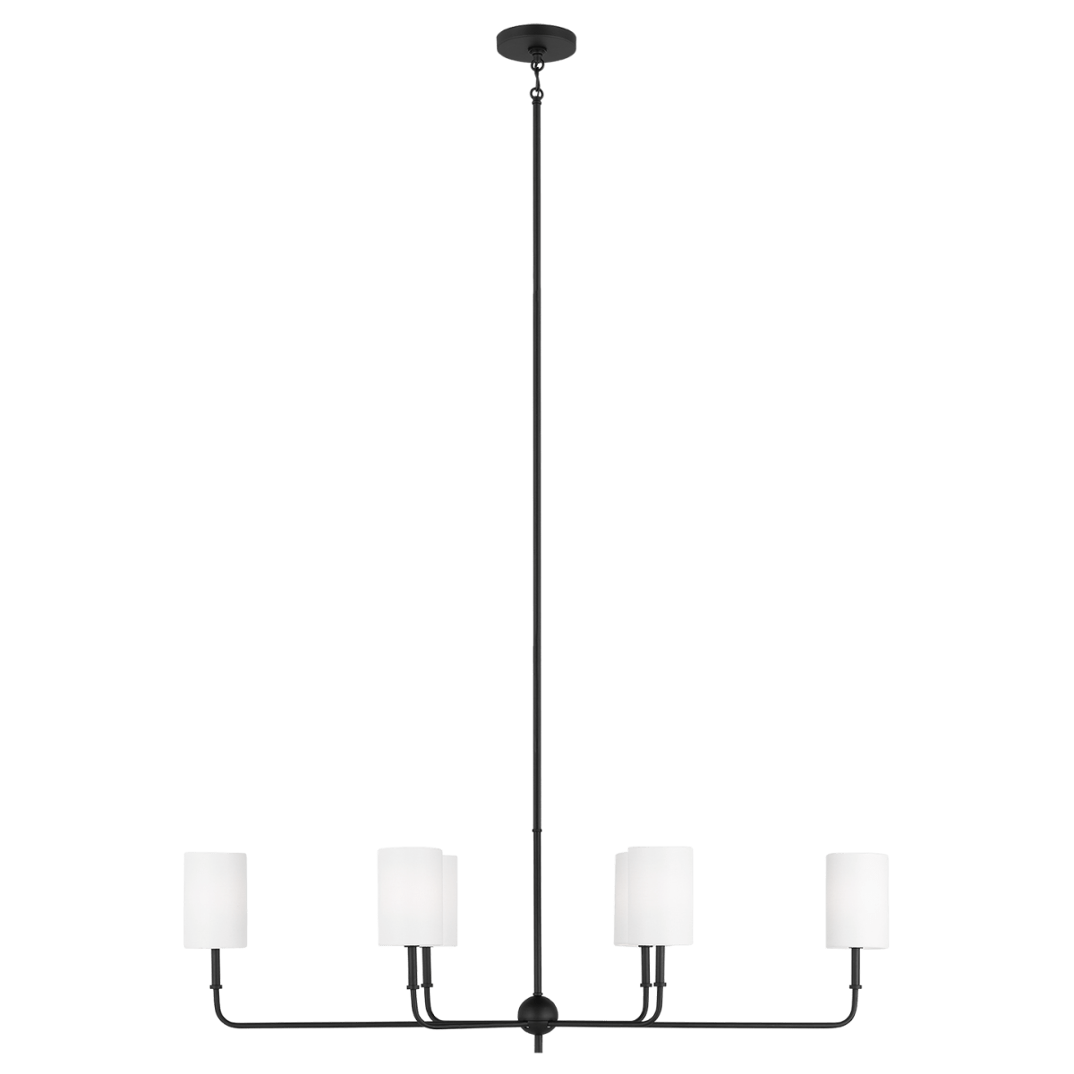 Chandelier linéaire Foxdale - Noir de minuit Ampoules non - incluses by Visual Comfort Studio | Luminaires & cie