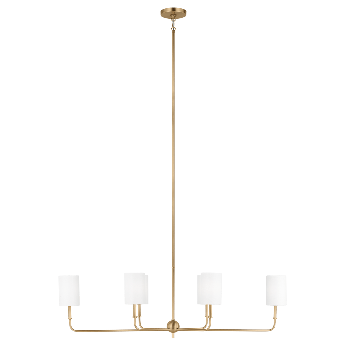 Chandelier linéaire Foxdale - Laiton satiné Ampoules non - incluses by Visual Comfort Studio | Luminaires & cie