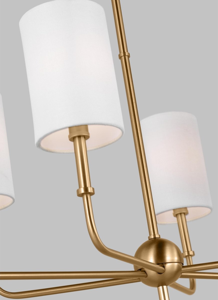 Chandelier linéaire Foxdale - Laiton satiné Ampoules non - incluses by Visual Comfort Studio | Luminaires & cie