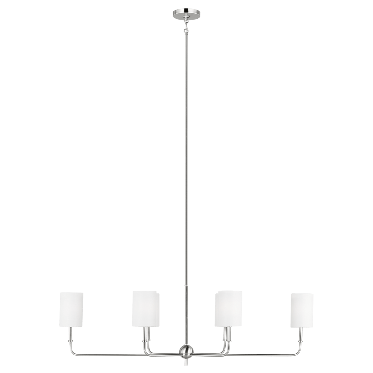 Chandelier linéaire Foxdale - Nickel brossé Ampoules non - incluses by Visual Comfort Studio | Luminaires & cie
