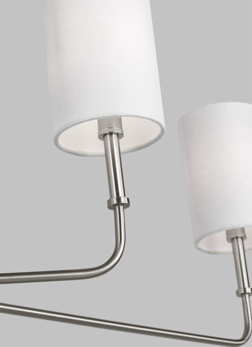 Chandelier linéaire Foxdale - Nickel brossé Ampoules non - incluses by Visual Comfort Studio | Luminaires & cie